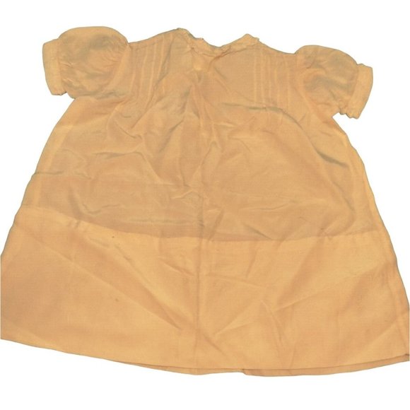 Antique Vintage Ivory Lace Satin Baby Dress Handmade Baptism Infant 12 Months - Picture 1 of 12